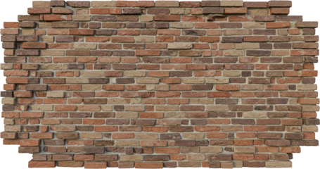 Rustic Reclaimed Brick Wall Texture with Irregular Edges