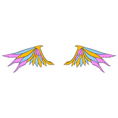 wings Illustration Decoration Element Digital Drawing