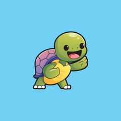 Cute Turtle Cartoon Character Design