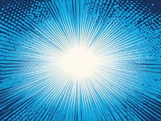 Abstract Blue and White Burst Pattern Background