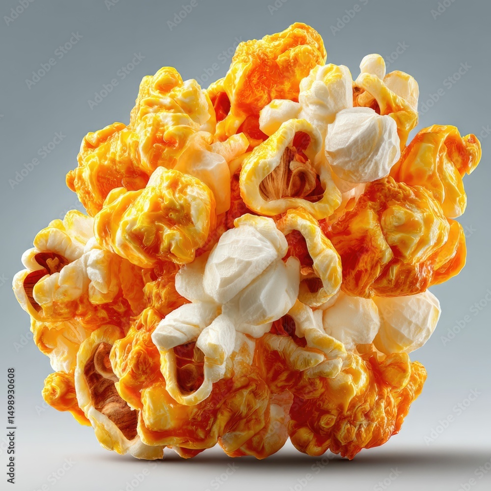Poster hyperrealistic cheese popcorn delight captured in studio setting high-quality food image close-up vi