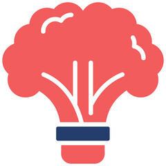 Broccoli glyph color icon