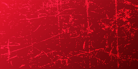 Red grunge textured background with scratched, distressed, and worn surface effect, ideal for abstract design or vintage style themes.