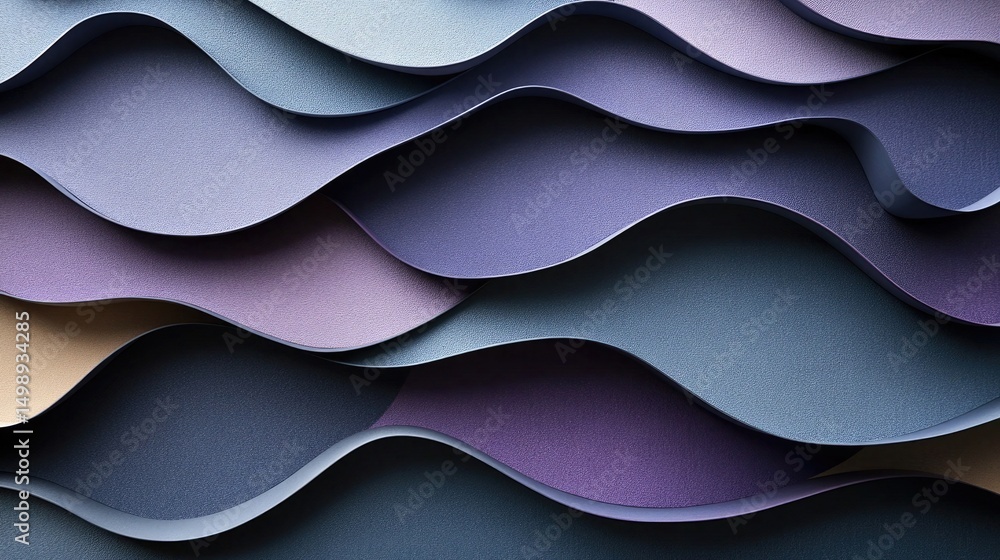 Poster wavy layers in pastel shades create a textured, three dimensional effect. use as a background for gr