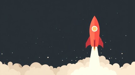 Rocket launch illustration