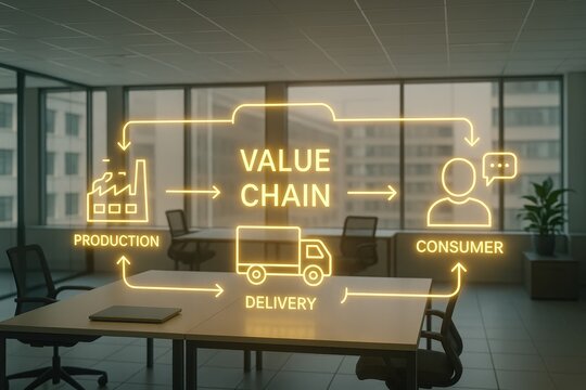 Visualizing the Modern Value Chain: Production, Delivery, and Consumer