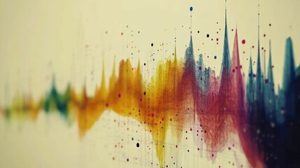 Fototapeta premium Abstract Colorful Data Visualization: A Wave of Information
