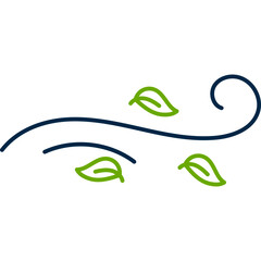 Wind Blowing Leaves Line