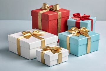 Obraz premium Elegant Celebration: Perfectly Wrapped Gifts for Every Occasion.