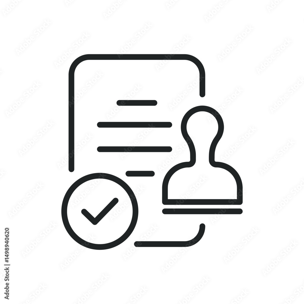 Poster stamp document thin line icons. editable stroke and perfect pixel on transparent background