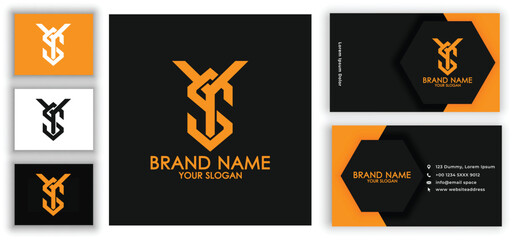 SY logo monogram initials letter concept, YS logo monogram initials letter concept