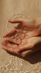 Fototapeta premium Wet hands skin finger simplicity.