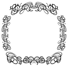 decorative frame with floral ornament