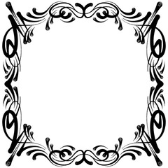 decorative frame with floral ornament