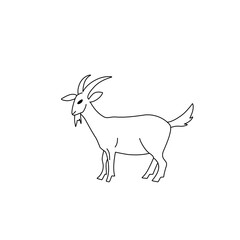goat outline sketch