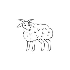 goat outline sketch
