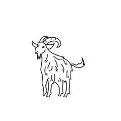 goat outline sketch