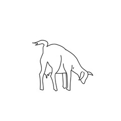 goat outline sketch