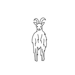 goat outline sketch