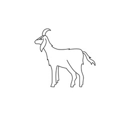 goat outline sketch
