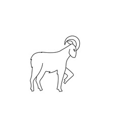 goat outline sketch
