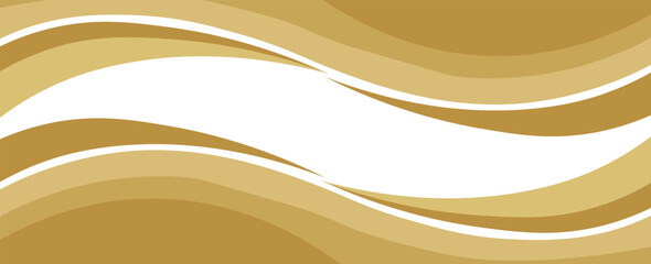 Vector gold line background curve element with white space for text and message design, overlapping layers, vector