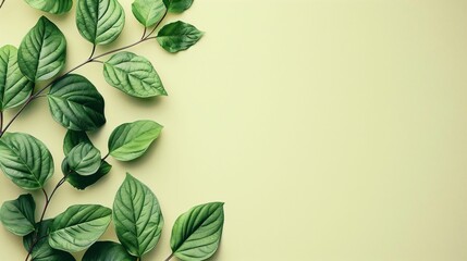 Arrière plan, fond graphique style mock up, sur le thème été et plante, espace vide pour intégration