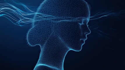 Electric Waves Create a Striking Silhouette of a Woman