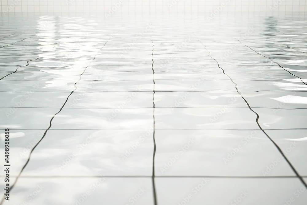 Poster glossy tiles reflecting light with minimalistic design