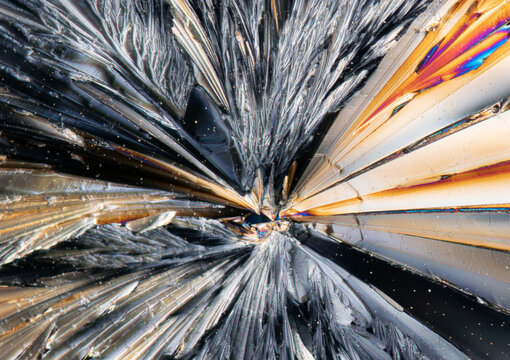 Close-up of interlocking sugar crystals showing intricate detail