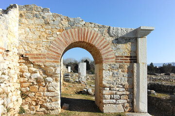 Ruins at archaeological area of Philippi, Greece