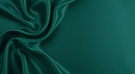 Green Silk Fabric Background