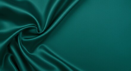 Emerald Green Silk Fabric Texture