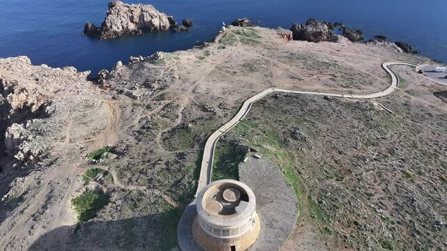 Faro de Fornells en la Islas de Menorca, Baleares