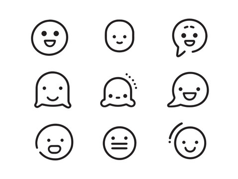 Clean outline chat bubble artwork for messaging concept