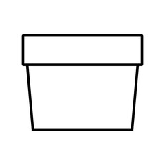 Flower pot icon vector. Pot illustration sign. Flowerpot symbol or logo.