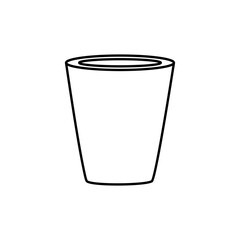 Flower pot icon vector. Pot illustration sign. Flowerpot symbol or logo.