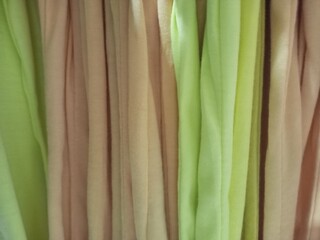 Soft Pastel Chiffon Fabric Drapes in Layers