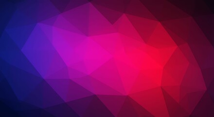 Obraz premium Abstract Polygon Background with Red Pink and Blue Gradient
