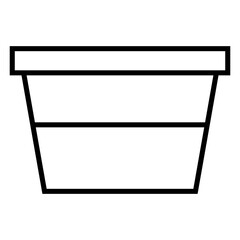 Flower pot icon vector. Pot illustration sign. Flowerpot symbol or logo.