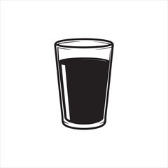 Glass of Water Silhouette Icon