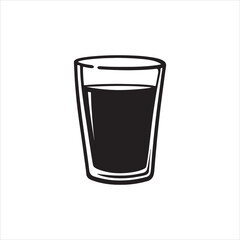 Glass of Water Silhouette Icon