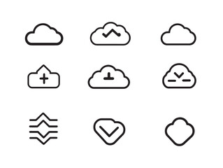 Cloud Syncing Line Art Concept For Modern Digital Workflow