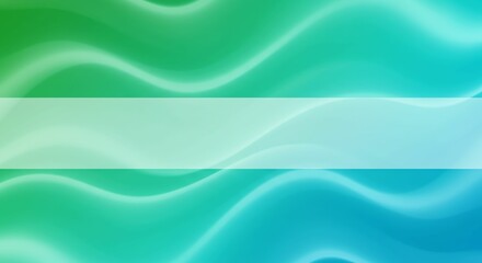 Obraz premium Abstract Wave Background in Green and Blue