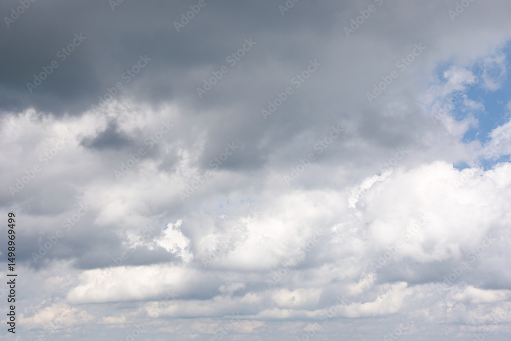 Canvas Prints grey cumulus cloudscape of overcast sky. dramatic meteorology background. cloudy weather forecast in