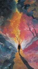 Fototapeta premium Exploring the journey from trauma to healing symbolic representations of struggle and resilience