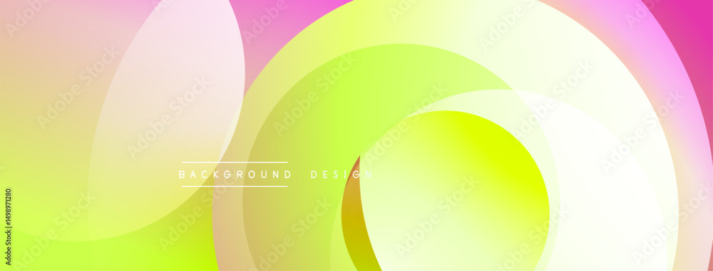 Poster abstract fluid shapes, vibrant colors blend. soft gradients create dynamic background, modern design