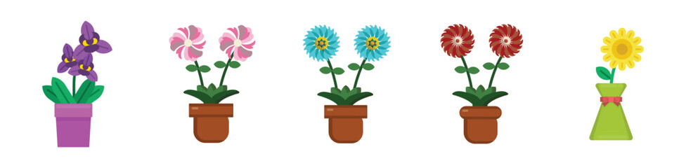 Obraz premium Vector illustration of a plant pot icon. House plant pot icon