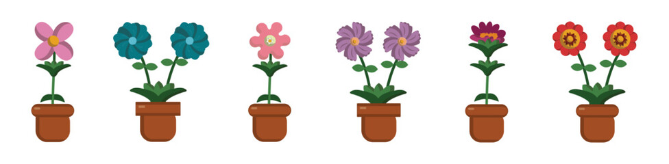 Vector illustration of a plant pot icon. House plant pot icon