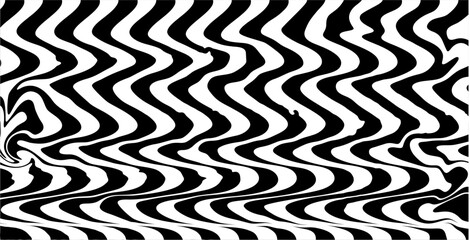 A mesmerizing wavy pattern creating an optical distortion effect. Generates a sense of movement and visual intrigue; modern and abstract.